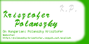 krisztofer polanszky business card